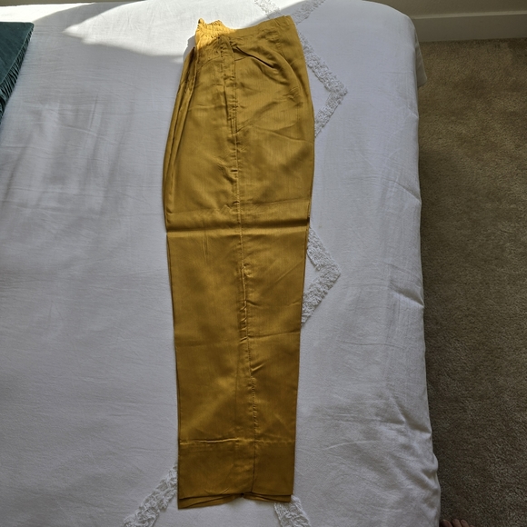 HemLine - Mustard & Gold Frock Anarkali by HemLine - Size Large 42" Pakistani - Picture 10 of 14